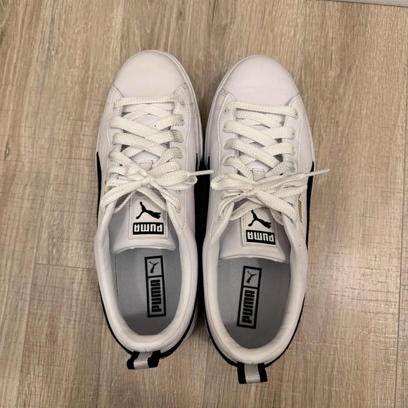 Puma White and Black Chunky Sneakers Mayze Size 11 Women’s - Picture 7 of 9